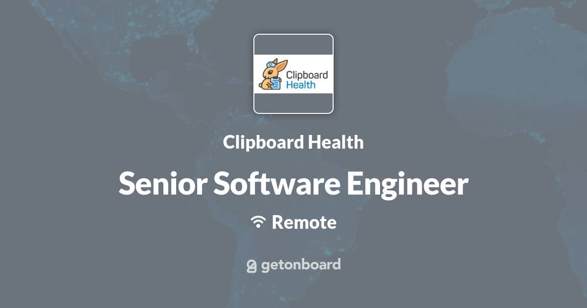 Senior Software Engineer at Clipboard Health Remote (work from home